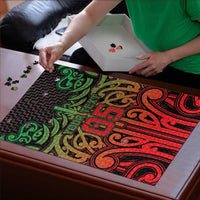 Custom Aotearoa Tuhoe Puzzle Maori Tribal Pattern Mix Poutama LT05 - Polynesian Pride