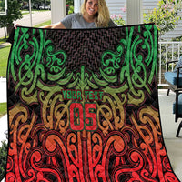 Custom Aotearoa Tuhoe Quilt Maori Tribal Pattern Mix Poutama LT05 Black - Polynesian Pride