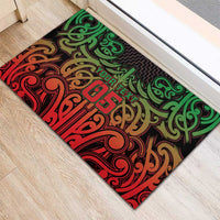 Custom Aotearoa Tuhoe Rubber Doormat Maori Tribal Pattern Mix Poutama LT05 - Polynesian Pride