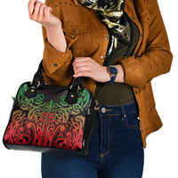Custom Aotearoa Tuhoe Shoulder Handbag Maori Tribal Pattern Mix Poutama LT05 - Polynesian Pride