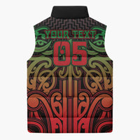 Custom Aotearoa Tuhoe Sleeveless Puffer Jacket Maori Tribal Pattern Mix Poutama LT05 - Polynesian Pride