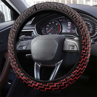 Aotearoa Tuhoe Steering Wheel Cover Maori Tribal Pattern Mix Poutama LT05 - Polynesian Pride