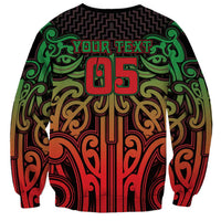 Custom Aotearoa Tuhoe Sweatshirt Maori Tribal Pattern Mix Poutama LT05 - Polynesian Pride