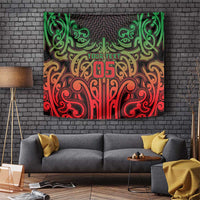 Custom Aotearoa Tuhoe Tapestry Maori Tribal Pattern Mix Poutama LT05 Black - Polynesian Pride