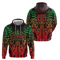 Custom Aotearoa Tuhoe Zip Hoodie Maori Tribal Pattern Mix Poutama LT05 - Polynesian Pride