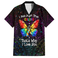 I See Your True Colors Personalised Hawaiian Shirt Autism Awareness LT05 Black - Polynesian Pride