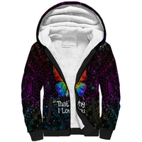 I See Your True Colors Personalised Sherpa Hoodie Autism Awareness LT05 Unisex Black - Polynesian Pride