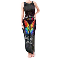I See Your True Colors Personalised Tank Maxi Dress Autism Awareness LT05 Women Black - Polynesian Pride