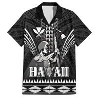 Personalised Hawaii Happy King Kamehameha Day Hawaiian Shirt Kakau Pattern LT05 Black - Polynesian Pride