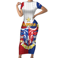 Personalised Philippines Independence Day Short Sleeve Bodycon Dress Maligayang Araw ng Kalayaan Filipino Carabao