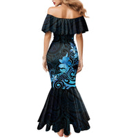 Matariki New Zealand Mermaid Dress Maori Pattern Blue Galaxy LT05 - Polynesian Pride