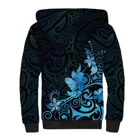 Matariki New Zealand Sherpa Hoodie Maori Pattern Blue Galaxy LT05 - Polynesian Pride