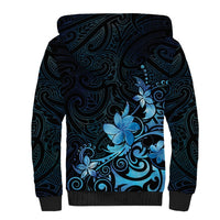 Matariki New Zealand Sherpa Hoodie Maori Pattern Blue Galaxy LT05 - Polynesian Pride