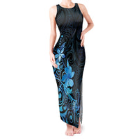 Matariki New Zealand Tank Maxi Dress Maori Pattern Blue Galaxy LT05 Women Blue - Polynesian Pride