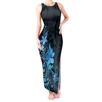 Matariki New Zealand Tank Maxi Dress Maori Pattern Blue Galaxy LT05 Women Blue - Polynesian Pride