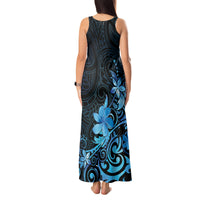 Matariki New Zealand Tank Maxi Dress Maori Pattern Blue Galaxy LT05 - Polynesian Pride