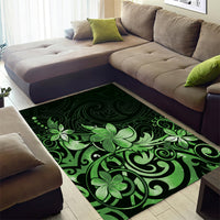 Matariki New Zealand Area Rug Maori Pattern Green Galaxy