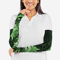 Matariki New Zealand Arm Sleeves Maori Pattern Green Galaxy - Polynesian Pride