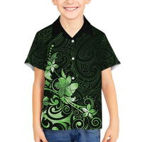 Matariki New Zealand Hawaiian Shirt Maori Pattern Green Galaxy LT05 - Polynesian Pride