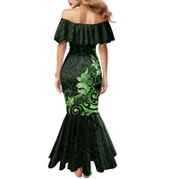 Matariki New Zealand Mermaid Dress Maori Pattern Green Galaxy LT05 - Polynesian Pride