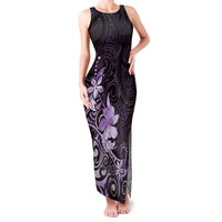 Matariki New Zealand Family Matching Tank Maxi Dress and Hawaiian Shirt Maori Pattern Purple Galaxy