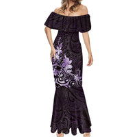 Matariki New Zealand Mermaid Dress Maori Pattern Purple Galaxy LT05 - Polynesian Pride