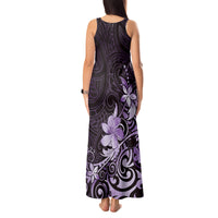 Matariki New Zealand Tank Maxi Dress Maori Pattern Purple Galaxy LT05 - Polynesian Pride
