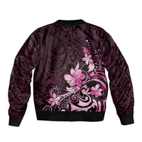 Matariki New Zealand Bomber Jacket Maori Pattern Pink Galaxy
