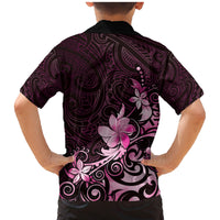 Matariki New Zealand Family Matching Mermaid Dress and Hawaiian Shirt Maori Pattern Pink Galaxy