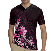 Matariki New Zealand Rugby Jersey Maori Pattern Pink Galaxy