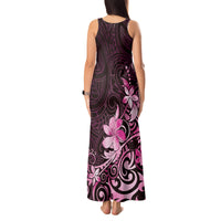 Matariki New Zealand Tank Maxi Dress Maori Pattern Pink Galaxy LT05 - Polynesian Pride