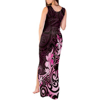 Matariki New Zealand Tank Maxi Dress Maori Pattern Pink Galaxy LT05 - Polynesian Pride