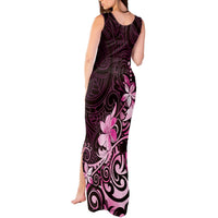 Matariki New Zealand Tank Maxi Dress Maori Pattern Pink Galaxy LT05 - Polynesian Pride