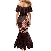 Matariki New Zealand Mermaid Dress Maori Pattern Red Galaxy LT05 - Polynesian Pride