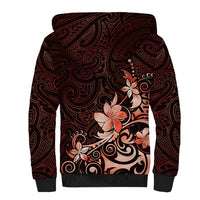 Matariki New Zealand Sherpa Hoodie Maori Pattern Red Galaxy LT05 - Polynesian Pride