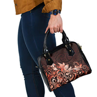 Matariki New Zealand Shoulder Handbag Maori Pattern Red Galaxy