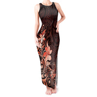 Matariki New Zealand Tank Maxi Dress Maori Pattern Red Galaxy LT05 Women Red - Polynesian Pride