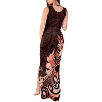 Matariki New Zealand Tank Maxi Dress Maori Pattern Red Galaxy LT05 - Polynesian Pride