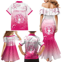 Personalized Sakura Marianas Family Matching Mermaid Dress and Hawaiian Shirt CNMI Seal