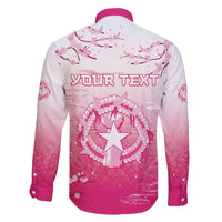 Personalized Sakura Marianas Family Matching Puletasi and Hawaiian Shirt CNMI Seal