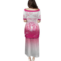 Personalized Sakura Marianas Family Matching Puletasi and Hawaiian Shirt CNMI Seal