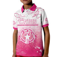 Personalized Sakura Marianas Kid Polo Shirt CNMI Seal LT05 Kid Pink - Polynesian Pride