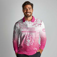 Personalized Sakura Marianas Long Sleeve Polo Shirt CNMI Seal