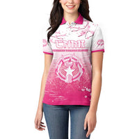 Personalized Sakura Marianas Women Polo Shirt CNMI Seal