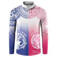 Custom Northern Mariana Islands And Japan Together Button Sweatshirt