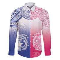 Custom Northern Mariana Islands And Japan Together Family Matching Mermaid Dress and Hawaiian Shirt