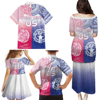 Custom Northern Mariana Islands And Japan Together Family Matching Puletasi and Hawaiian Shirt