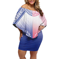 Custom Northern Mariana Islands And Japan Together Off Shoulder Short Dress