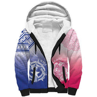 Custom Northern Mariana Islands And Japan Together Sherpa Hoodie LT05 Unisex White - Polynesian Pride