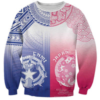 Custom Northern Mariana Islands And Japan Together Sweatshirt